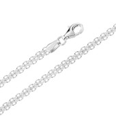 Brățară argint placata cu rodiu 4,5 mm x 18 cm DiAmanti BISMARK-3F-18cm-SL